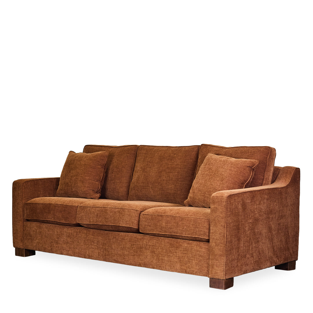 Metro Transitional Sofa in Nexus Toffee back view - transitional sofa by Stylus - Whats New Furniture Portland OR