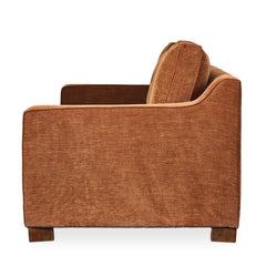 Metro Transitional Sofa in Nexus Toffee lifestyle setting - transitional sofa by Stylus - Whats New Furniture Portland OR