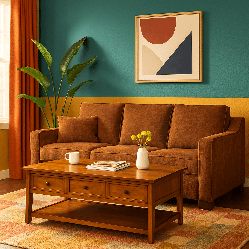 Metro Transitional Sofa in Nexus Toffee side view - transitional sofa by Stylus - Whats New Furniture Portland OR