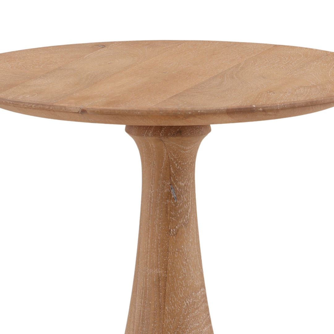 Meylin Side Table - Light Natural Mango Wood wood construction detail 2 - Side Tables by Dovetail - Whats New Furniture Portland OR