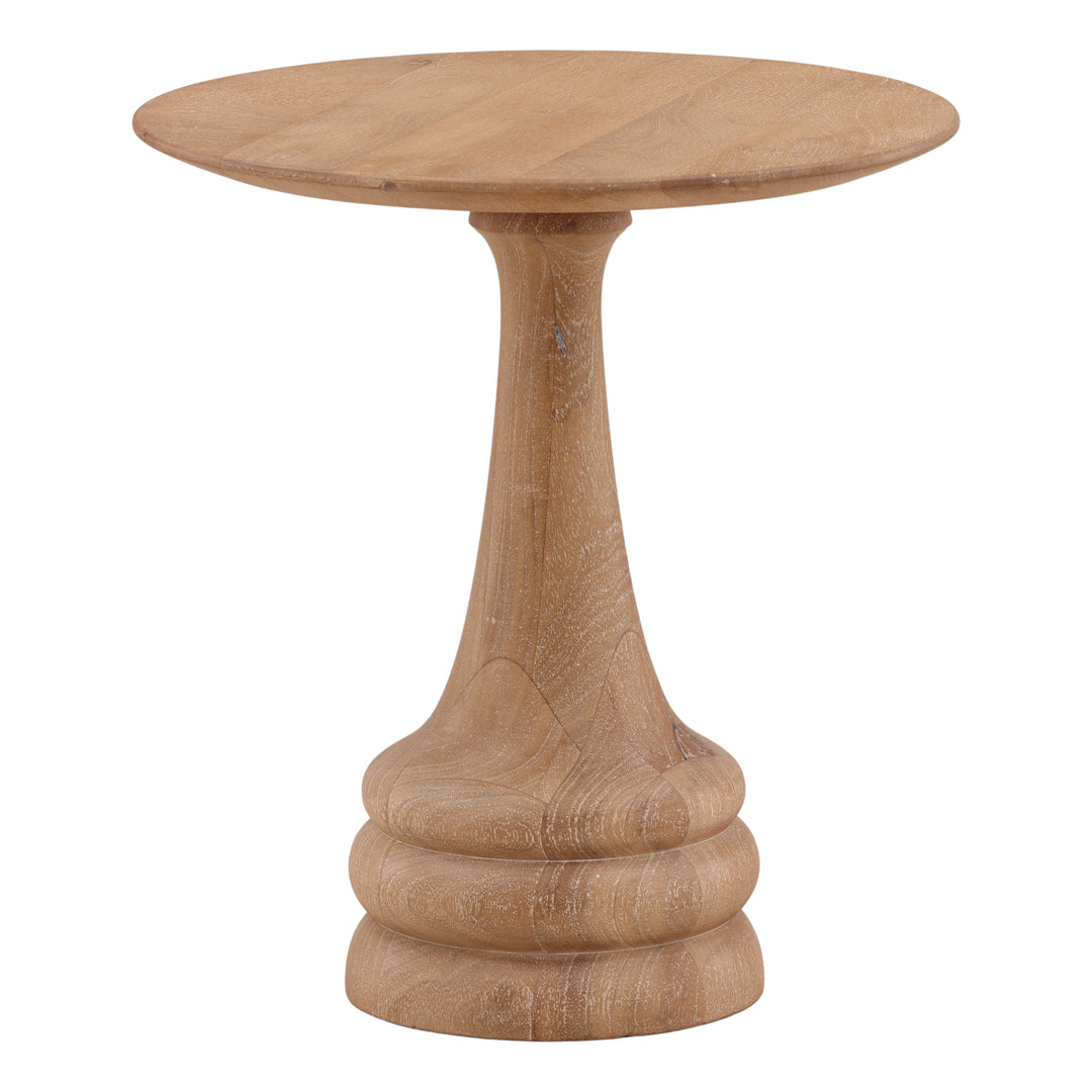 Meylin Side Table - Light Natural Mango Wood front three-quarter view - Side Tables by Dovetail - Whats New Furniture Portland OR