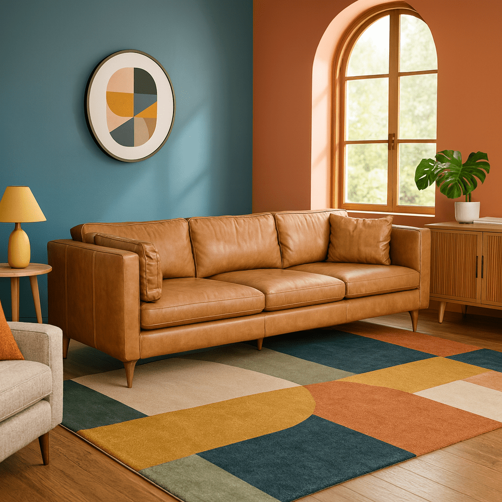 Beckwith Leather Sofa detail view 5 - Whats New Furniture - Portland, Oregon