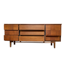 Mid Century Modern 9 Drawer Dresser detail view - Whats New Furniture - Portland, Oregon