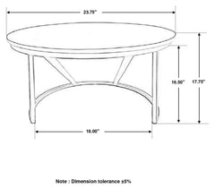 Miguel Round Marble Top Coffee Table White and Black - What&