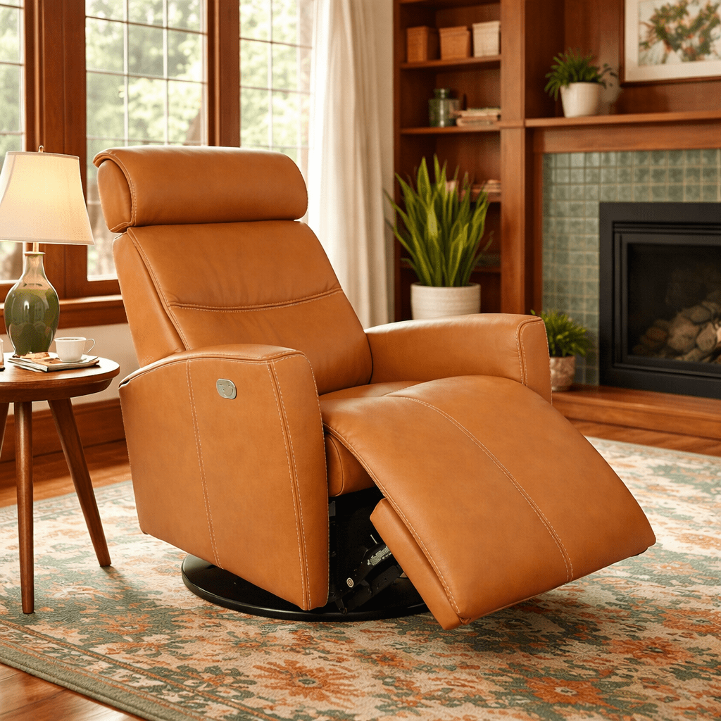 Fjords Milan Quickship Large Recliner, AL Brown by Fjords - view 2