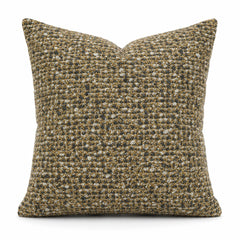 Milburn Windy City gold boucle throw pillow front view by Decor Fifty-Five - Whats New Furniture Portland OR