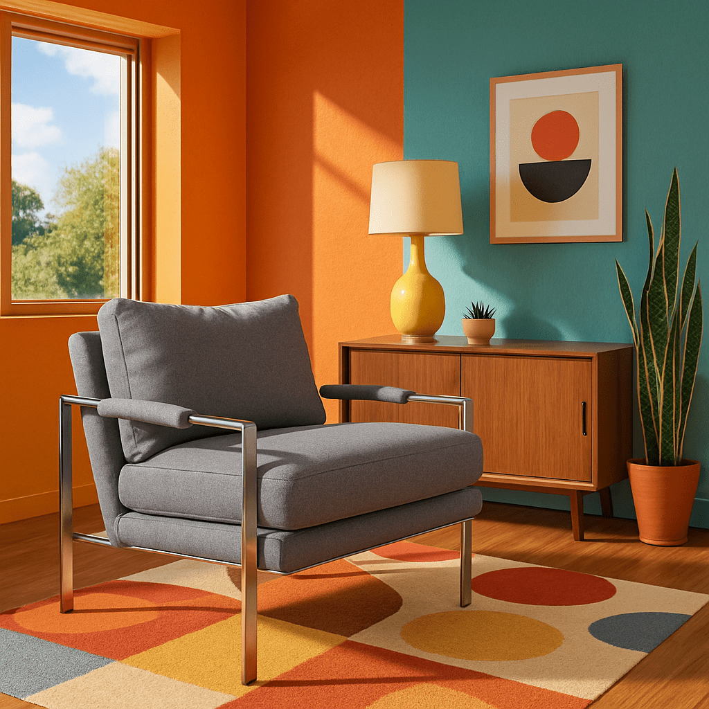 Milo Baughman Lounge Chair detail view 4 - Whats New Furniture - Portland, Oregon