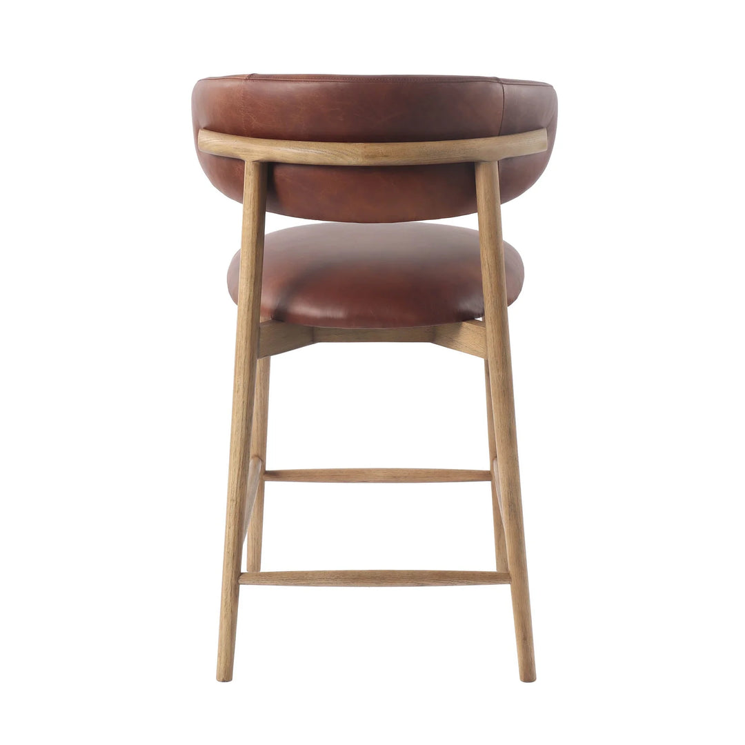 Milo Counter Stool in Mocha variant back view - counter stool by LH Imports - Whats New Furniture Portland OR