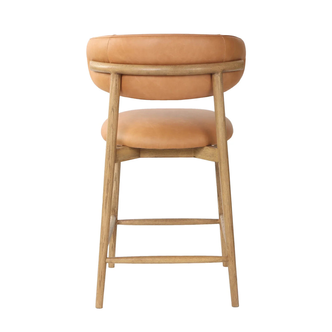 Milo Counter Stool in Tan variant back view - counter stool by LH Imports - Whats New Furniture Portland OR