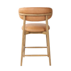 Milo Counter Stool in Tan variant back view - counter stool by LH Imports - Whats New Furniture Portland OR