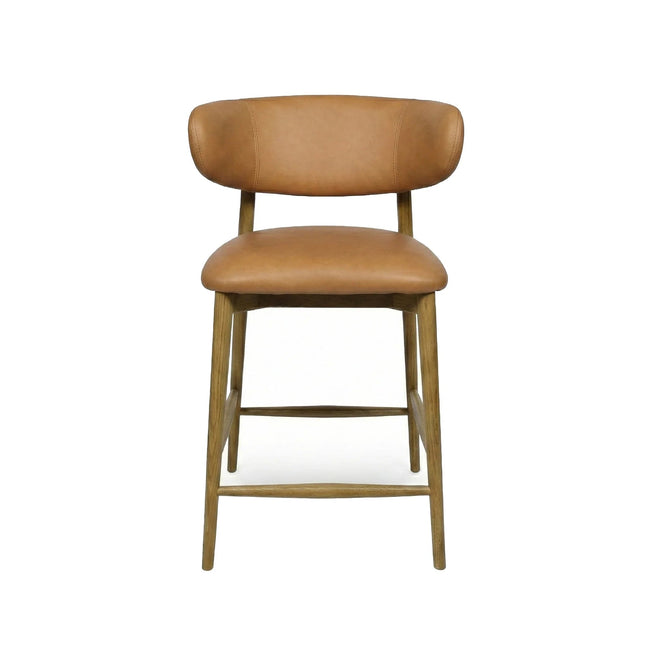 Milo Counter Stool in Tan variant front view - counter stool by LH Imports - Whats New Furniture Portland OR