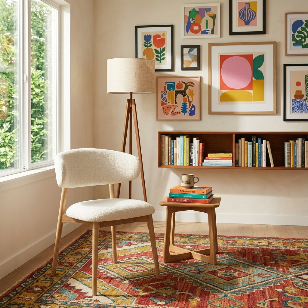 Milo Dining Chair in Hazelnut view 14 - curved leather dining chair - Whats New Furniture Portland OR