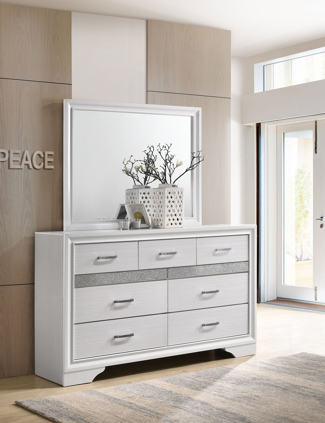 Miranda 7-drawer Dresser with Mirror White - What&