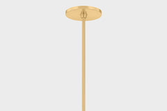 Natasha 6-Light Chandelier, Aged Brass by Mitzi detail view 2 - Whats New Furniture Portland OR