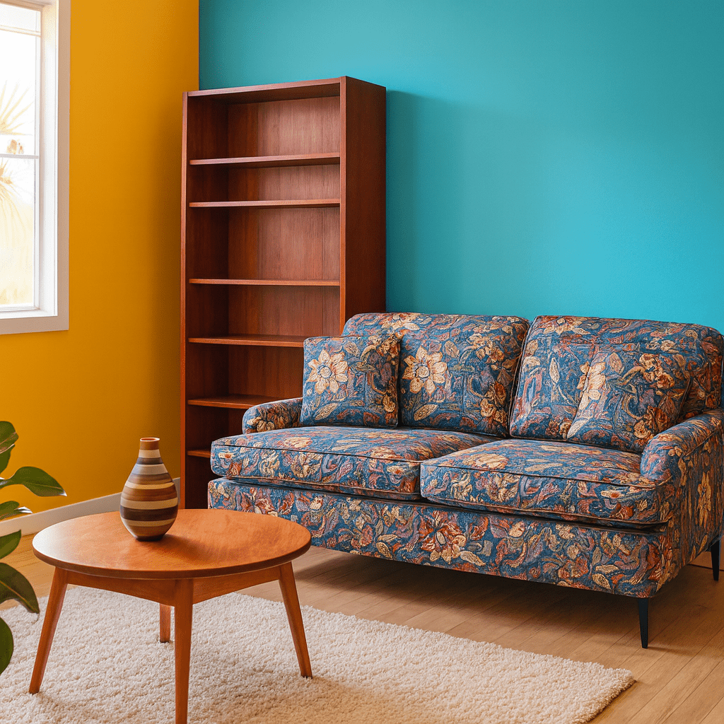 Mixed Upholstered Loveseat detail view 3 - Whats New Furniture - Portland, Oregon