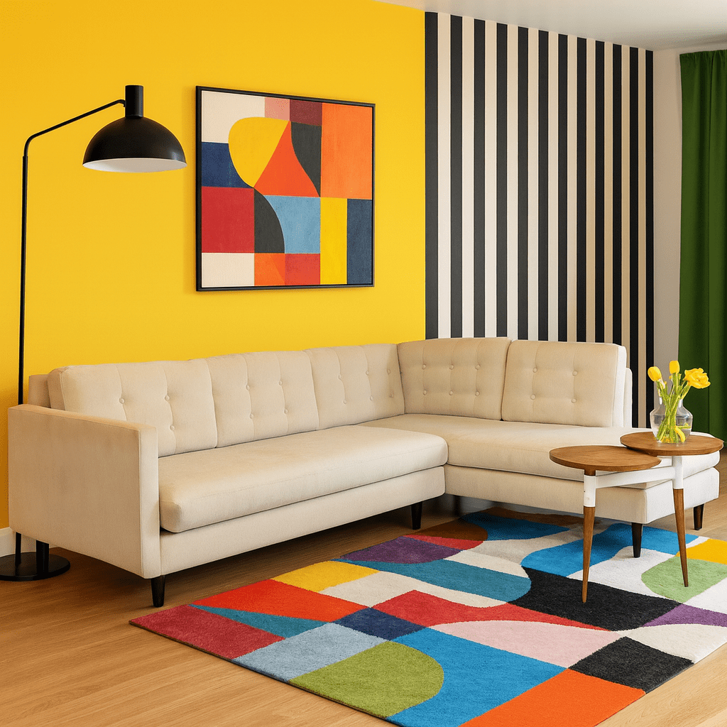 Modern 2 Piece Sectional detail view 2 - Whats New Furniture - Portland, Oregon