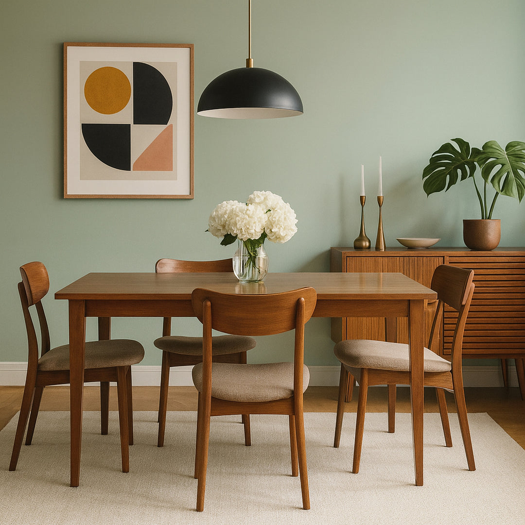 Modern Drawleaf Dining Table detail view 5 - Whats New Furniture - Portland, Oregon