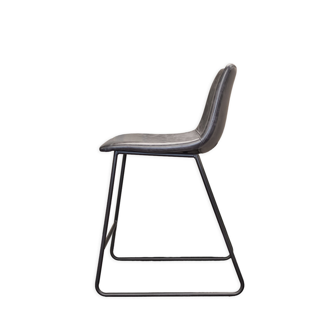 Modern Faux Leather Counter Stool detail view 2 - What&