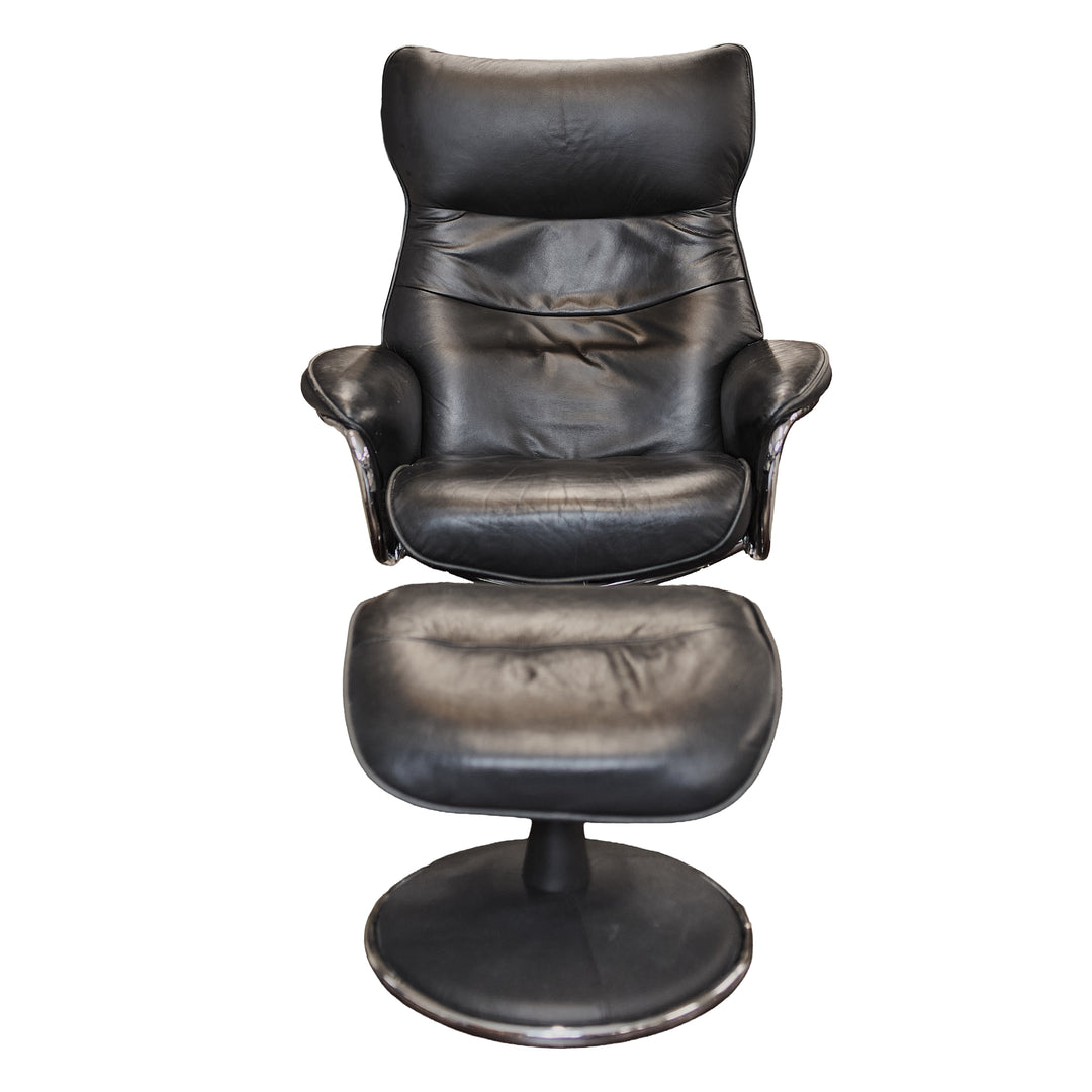 Modern Swivel Chair with Ottoman detail view 2 - Whats New Furniture - Portland, Oregon