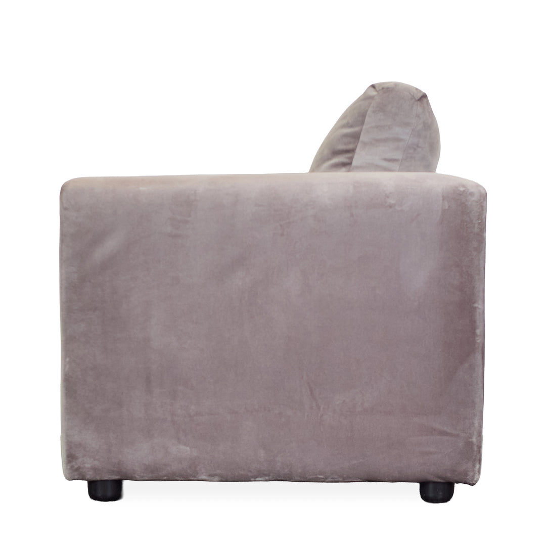 Modern Velvet Chair detail view 2 - Whats New Furniture - Portland, Oregon