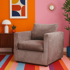 Modern Velvet Chair detail view 3 - Whats New Furniture - Portland, Oregon