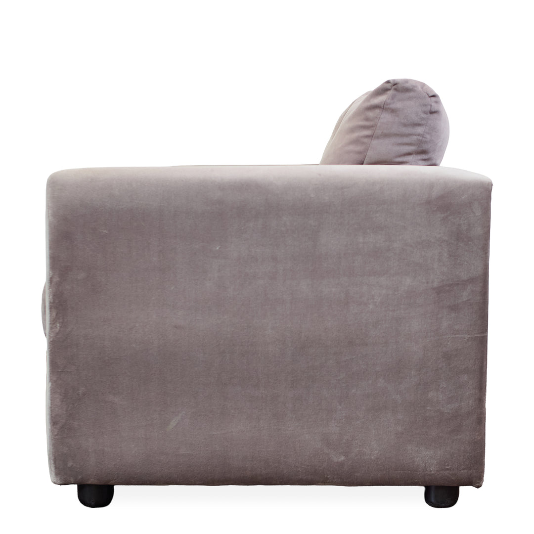 Modern Velvet Sofa detail view 2 - Whats New Furniture - Portland, Oregon