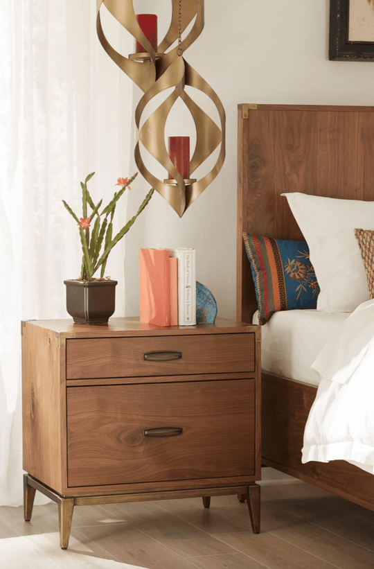 Adler Two Drawer Nightstand in Natural Walnut - Whats New Furniture - Portland, Oregon