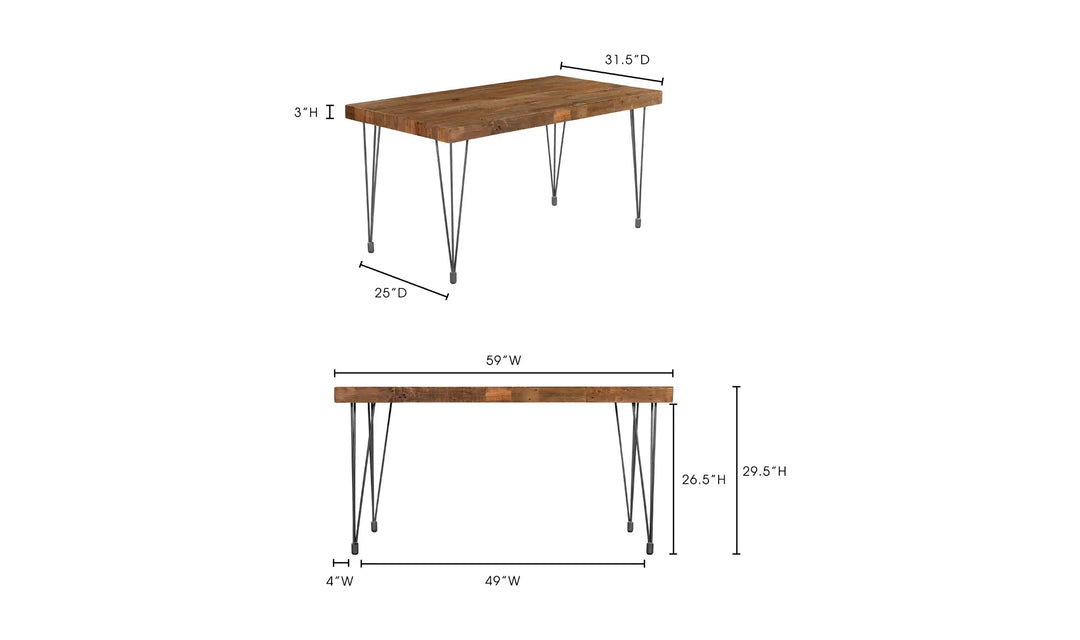 Boneta Small Dining Table - Whats New Furniture - Portland, Oregon