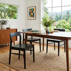 Owing Dining Chair styled in a bright Portland mid-century modern interior - Whats New Furniture