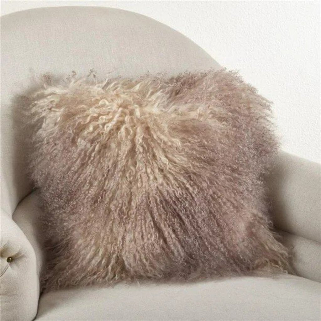 Lamb Fur Pillow - Whats New Furniture - Portland, Oregon