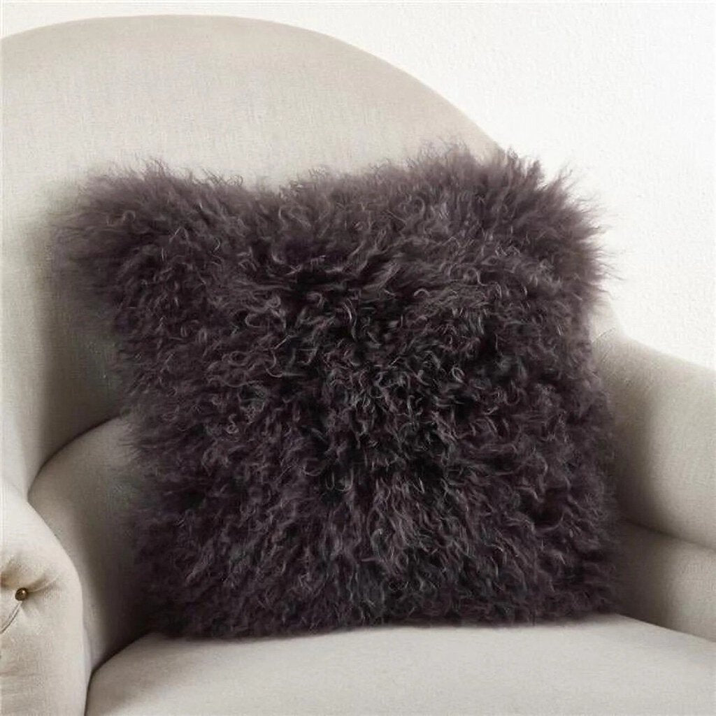 Lamb Fur Pillow - Whats New Furniture - Portland, Oregon