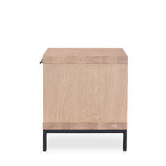 Montego One Drawer Nightstand in natural back view - mid-century oak nightstand by Moe&