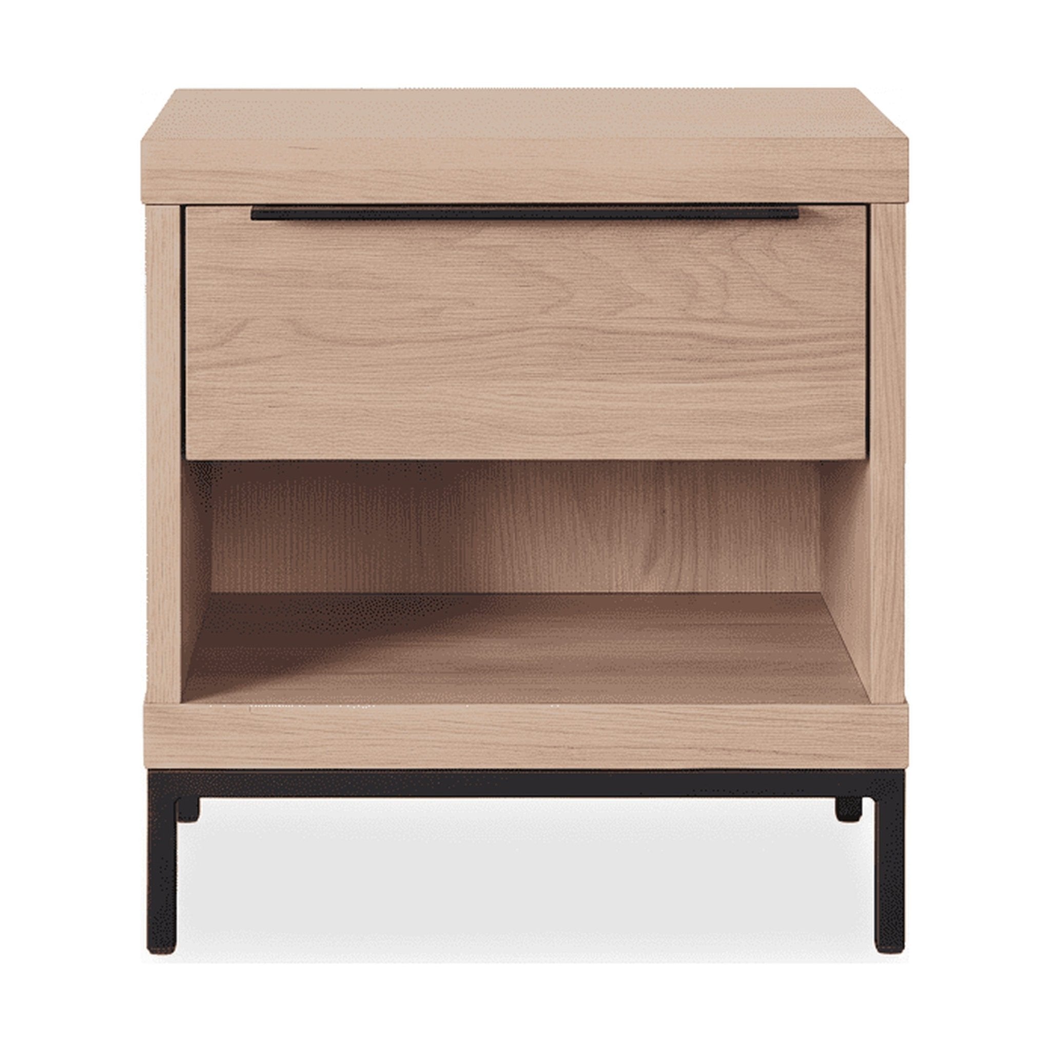 Montego One Drawer Nightstand in natural - mid-century oak nightstand by Moe's - Whats New Furniture Portland OR