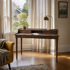 Moreau Desk styled in Portland Hawthorne Craftsmbungalow home office - Whats New Furniture