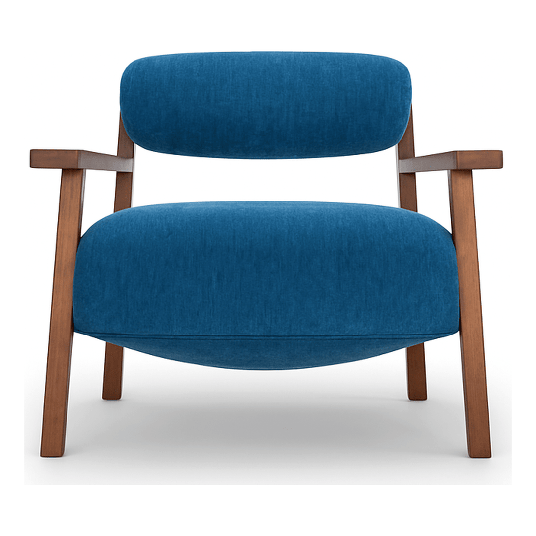 Mt. Hood Accent Chair in Altro Black alternate angle - sculptural mid-century accent chair private label - Whats New Furniture Portland OR