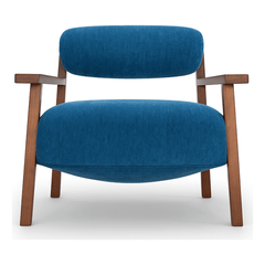 Mt. Hood Accent Chair in Altro Black alternate angle - sculptural mid-century accent chair private label - Whats New Furniture Portland OR