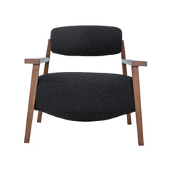 Mt. Hood Accent Chair in Altro Black - sculptural mid-century accent chair private label - Whats New Furniture Portland OR