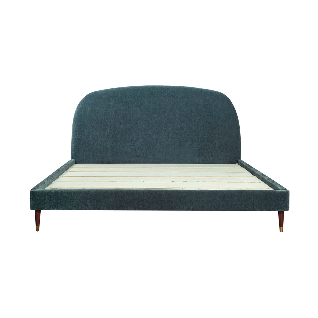 Moxie King Bed Frame in Dust Blue - king upholstered platform bed by LH Imports - Whats New Furniture Portland OR