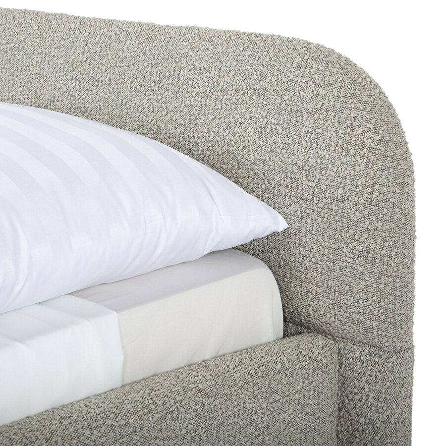 Multnomah Queen Bed Frame in Altro Kit finish detail - queen upholstered bed private label - Whats New Furniture Portland OR