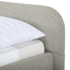 Multnomah Queen Bed Frame in Altro Kit finish detail - queen upholstered bed private label - Whats New Furniture Portland OR