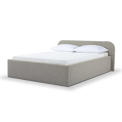Multnomah Queen Bed Frame in Altro Kit front view - queen upholstered bed private label - Whats New Furniture Portland OR