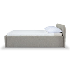 Multnomah Queen Bed Frame in Altro Kit side view - queen upholstered bed private label - Whats New Furniture Portland OR