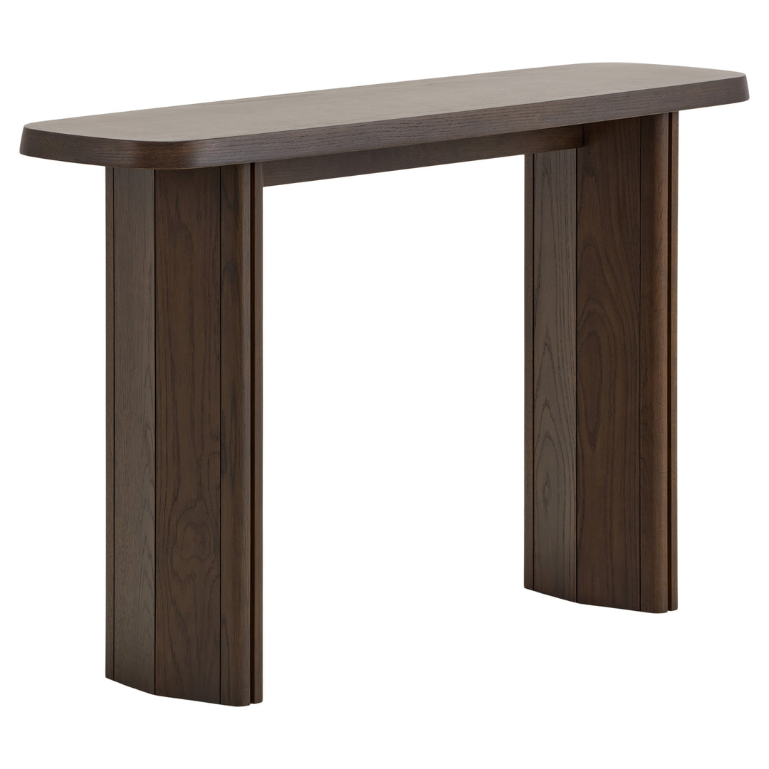 Natu Console Table in Espresso Oil side angle - console table by Unique Furniture - Whats New Furniture Portland OR