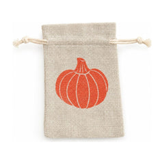 Natural Beige Halloween pumpkin small bag with a slim, flat profile.