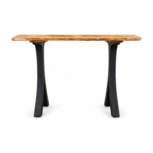 Natural Brown console table in solid wood with a narrow 13-inch depth - Whats New Furniture Portland OR