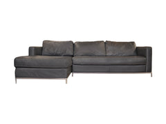 NATUZZI Leather Sofa Chaise - Whats New Furniture - Portland, Oregon