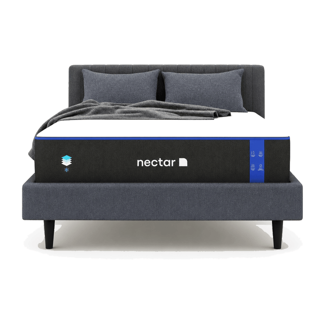The Nectar Classic Mattress on upholstered bed - studio - What's New Furniture Portland, Oregon