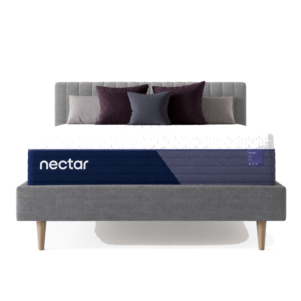 The Nectar Luxe Mattress on upholstered bed - studio - What's New Furniture Portland, Oregon