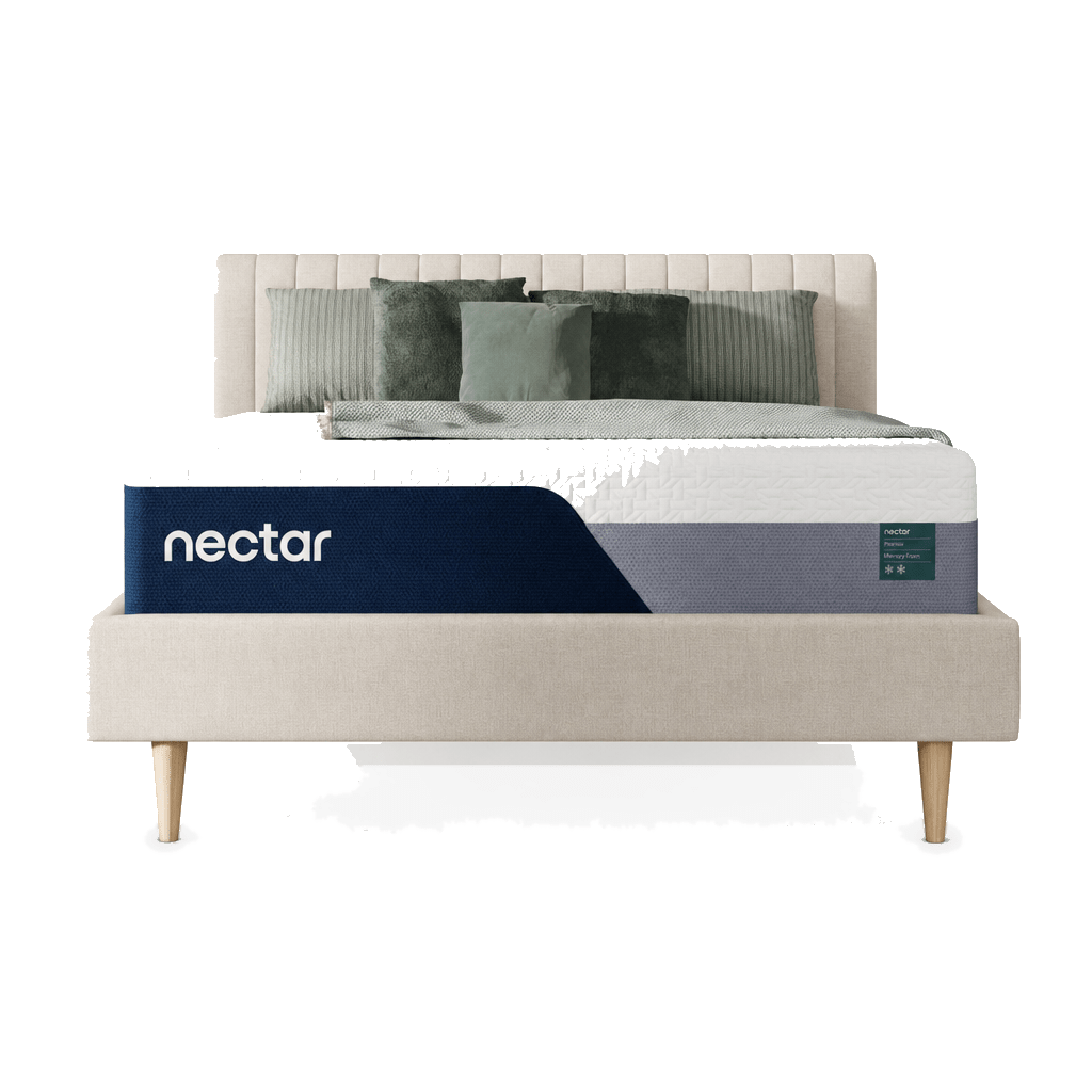 The Nectar Premier Mattress on upholstered bed - studio - What&