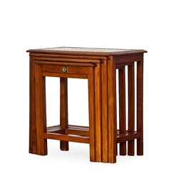 Nesting Tables w/inlay (4) detail view 2 - Whats New Furniture - Portland, Oregon